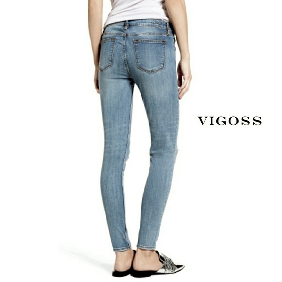 Vigoss Denim - VIGOSS WOMENS STRETCH THIGH HUGGING SKINNY JEANS